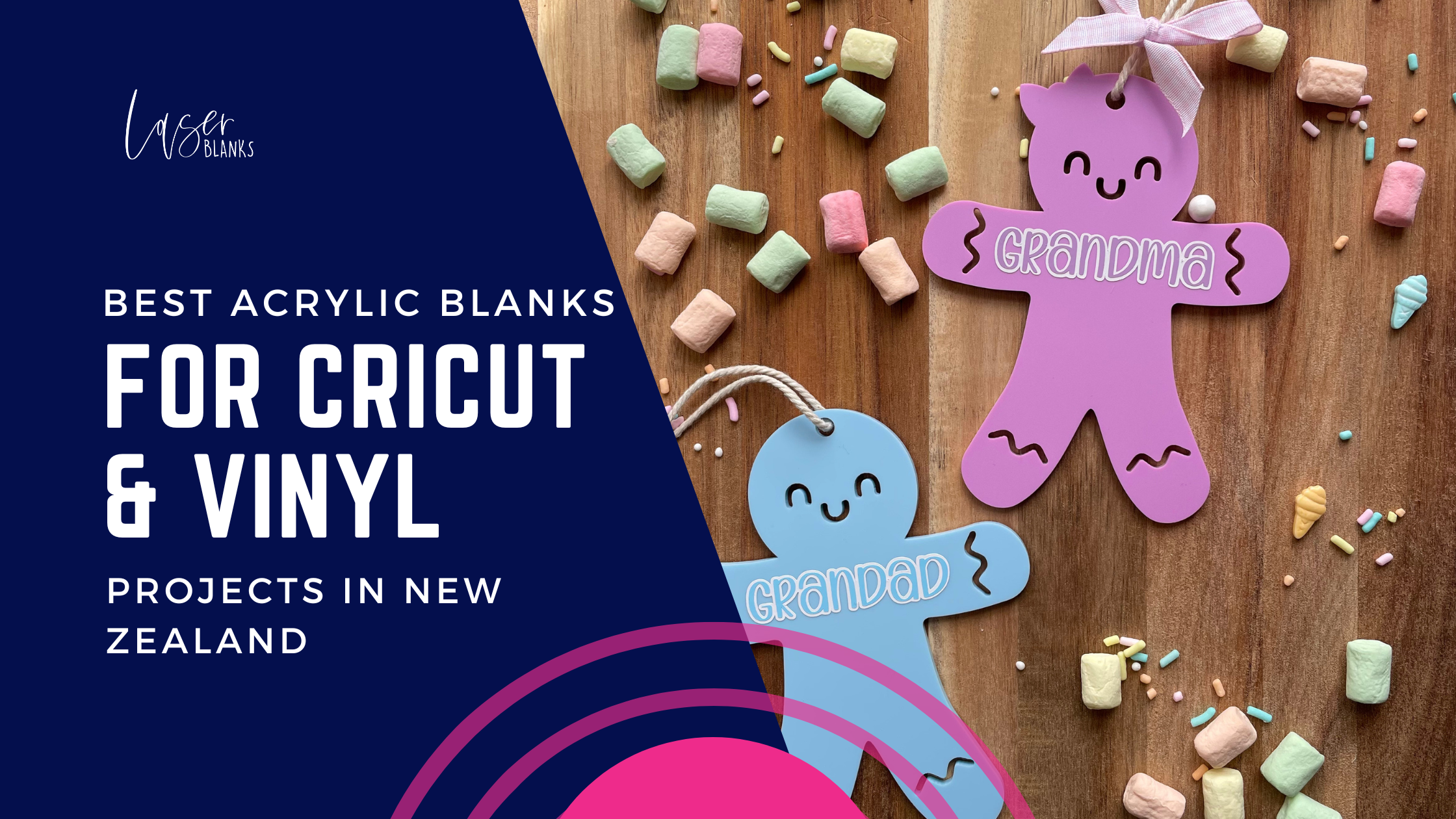 Cricut vinyl projects using acrylic blanks shipped to New Zealand