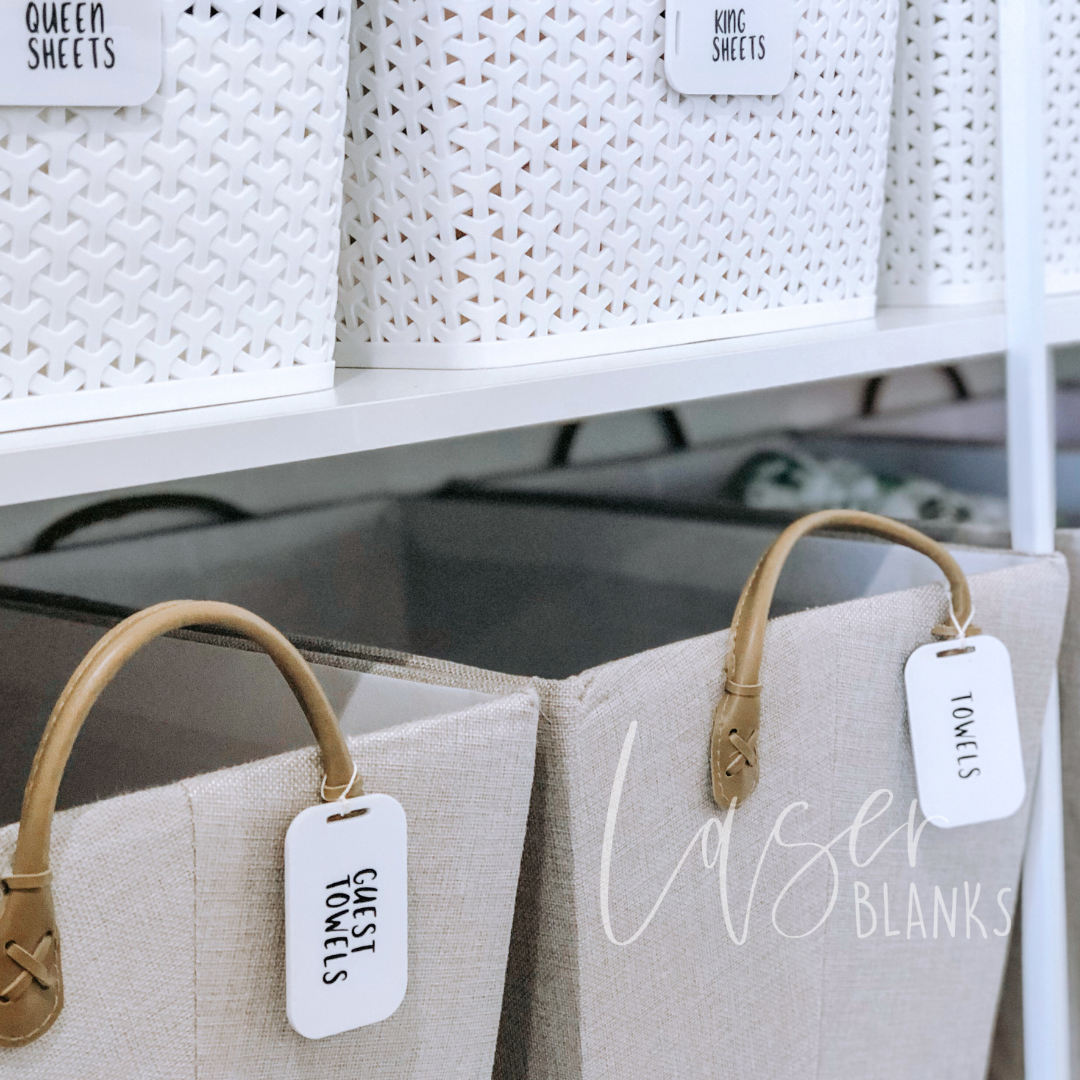 Laser cut organisational tags supplied to major Australian brands