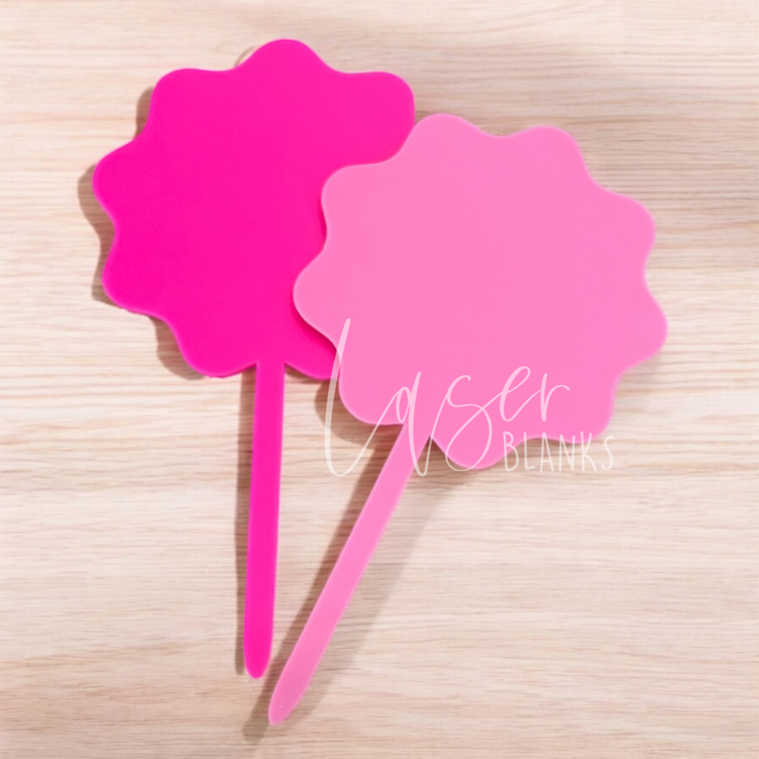 Wavy Retro Round Cake Topper – Fun Acrylic Topper for Celebrations