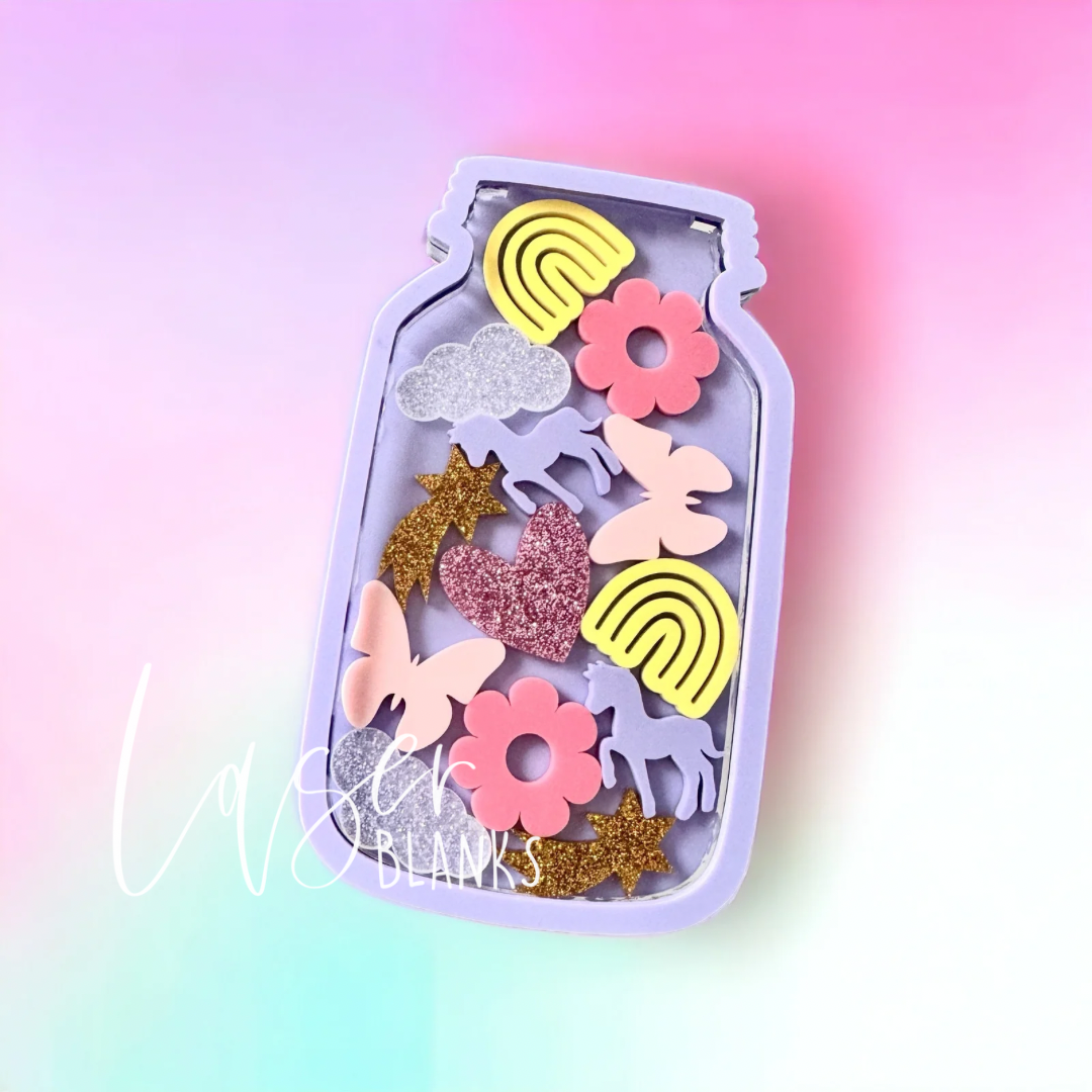 rainbow and pony acrylic reward tokens in single colour pack