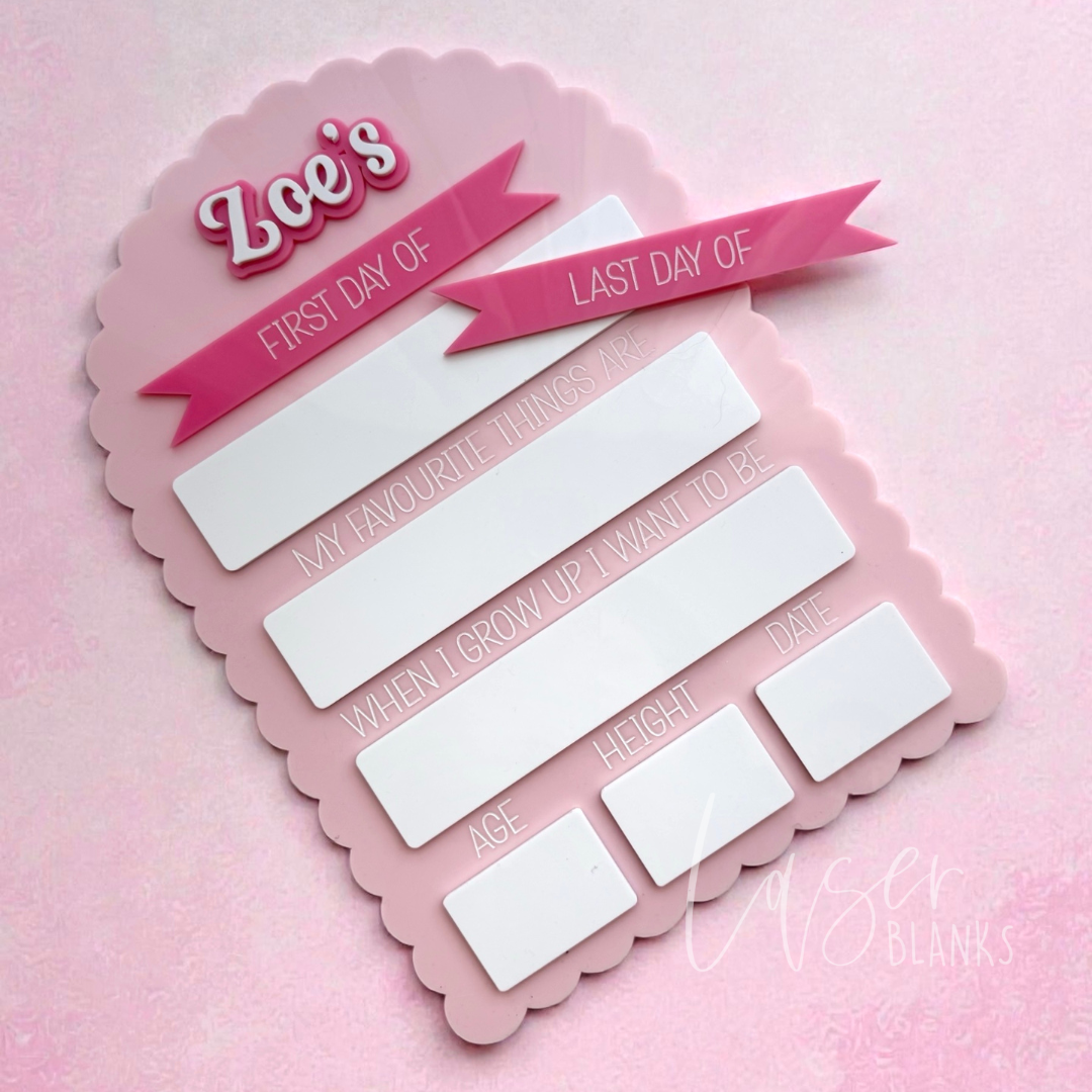 Back to School Board | First Day / Last Day Personalised