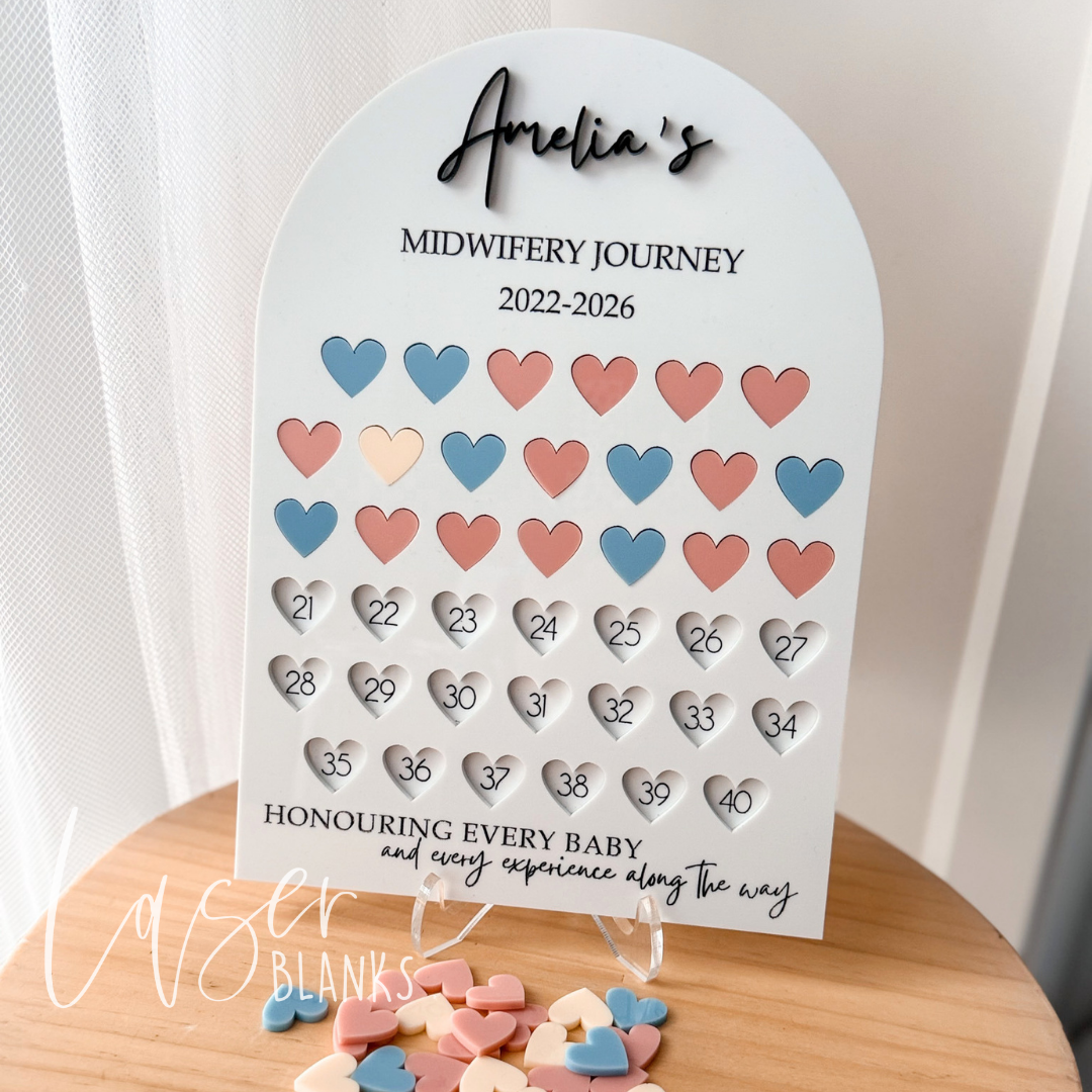 personalised midwife birth tracker plaque australia