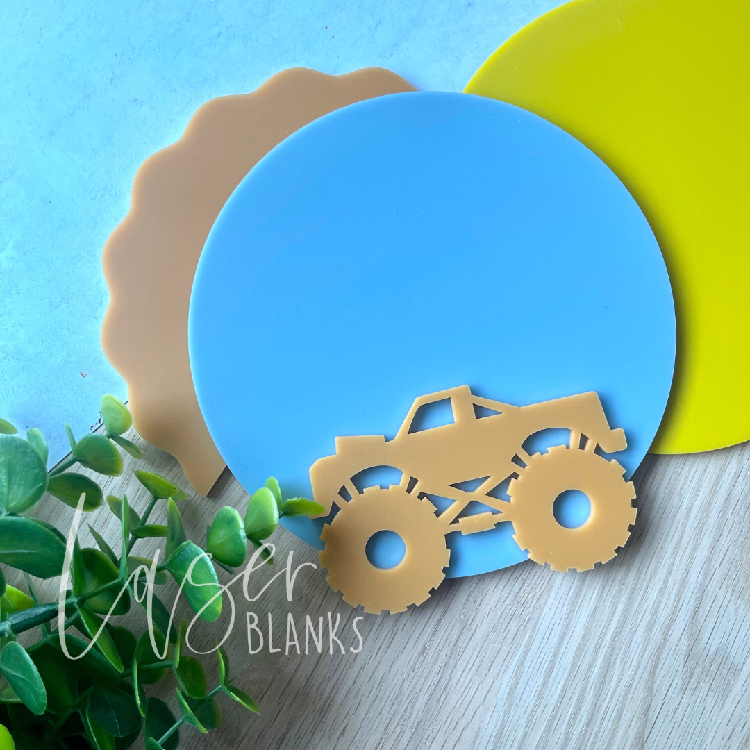 Monster Truck Annoucement Plaque | Layered Plaque