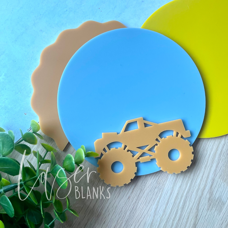 Monster Truck Annoucement Plaque | Layered Plaque