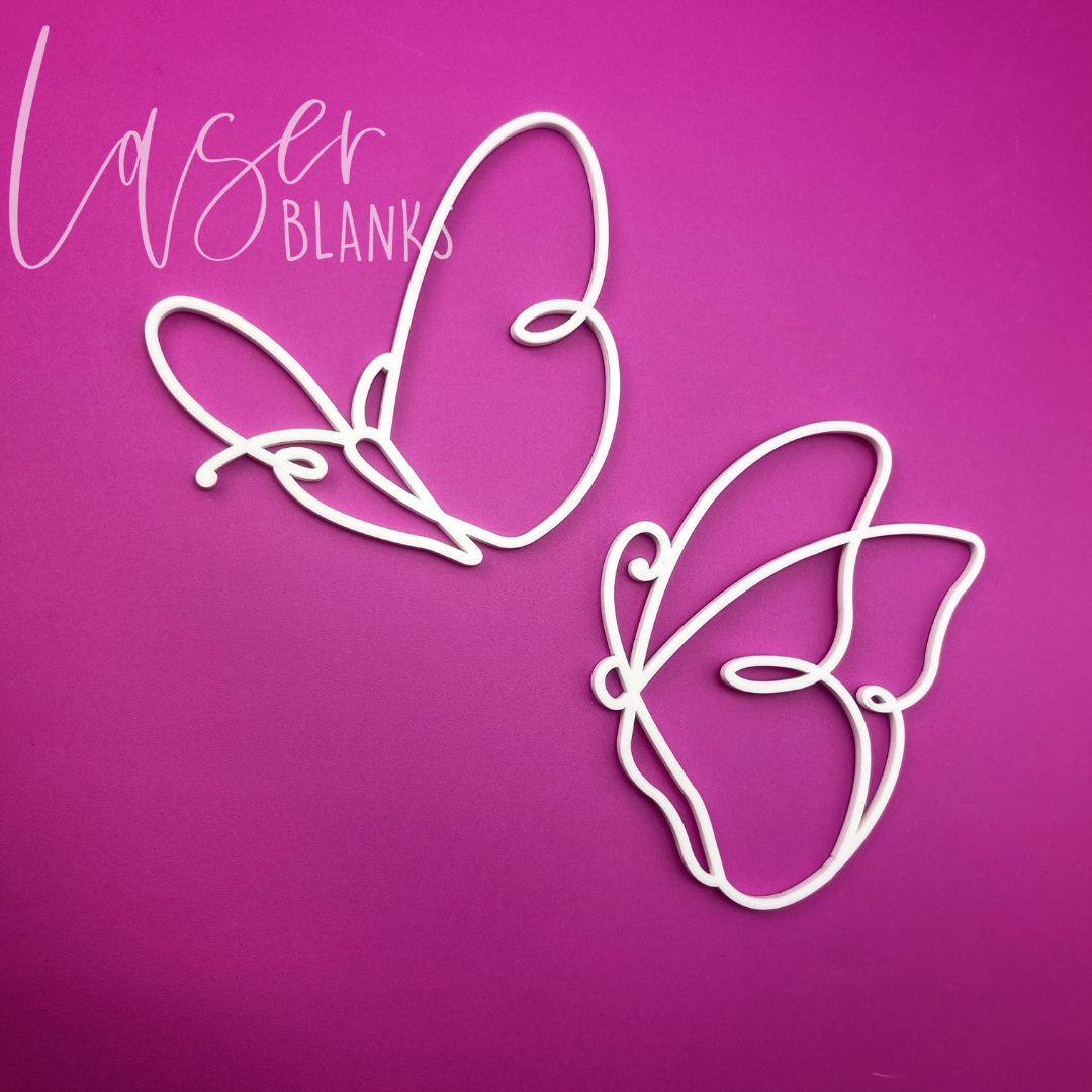 Butterfly Open | Line Art | Acrylic Blank