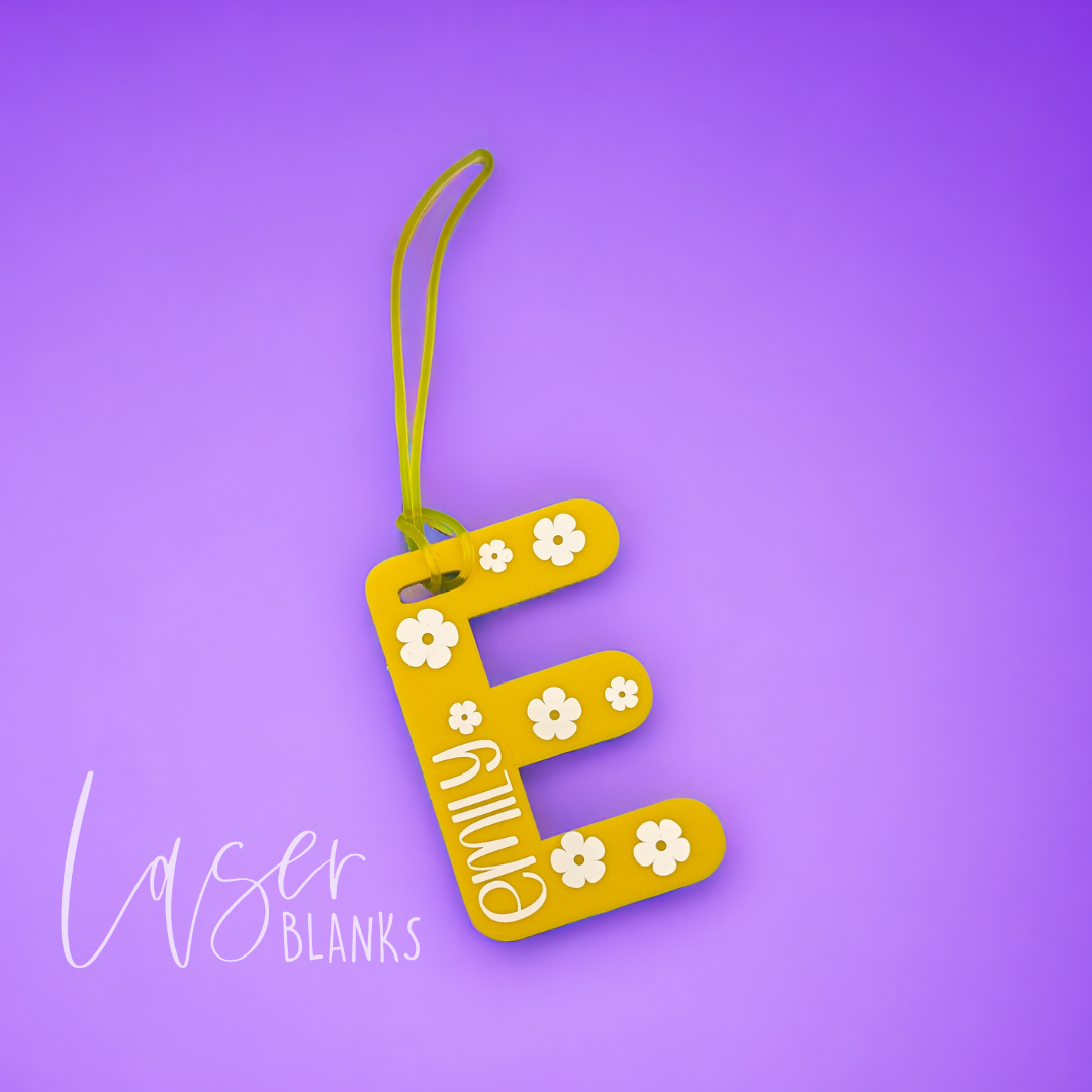 Alphabet Backpack Bag Tag | Plain | Blank