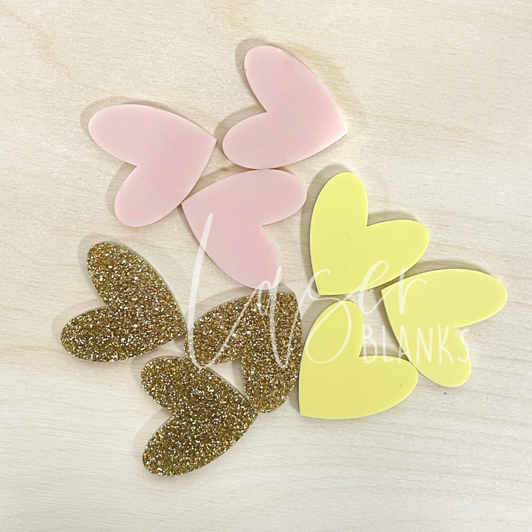 Bright heart tokens displayed in flat lay arrangement