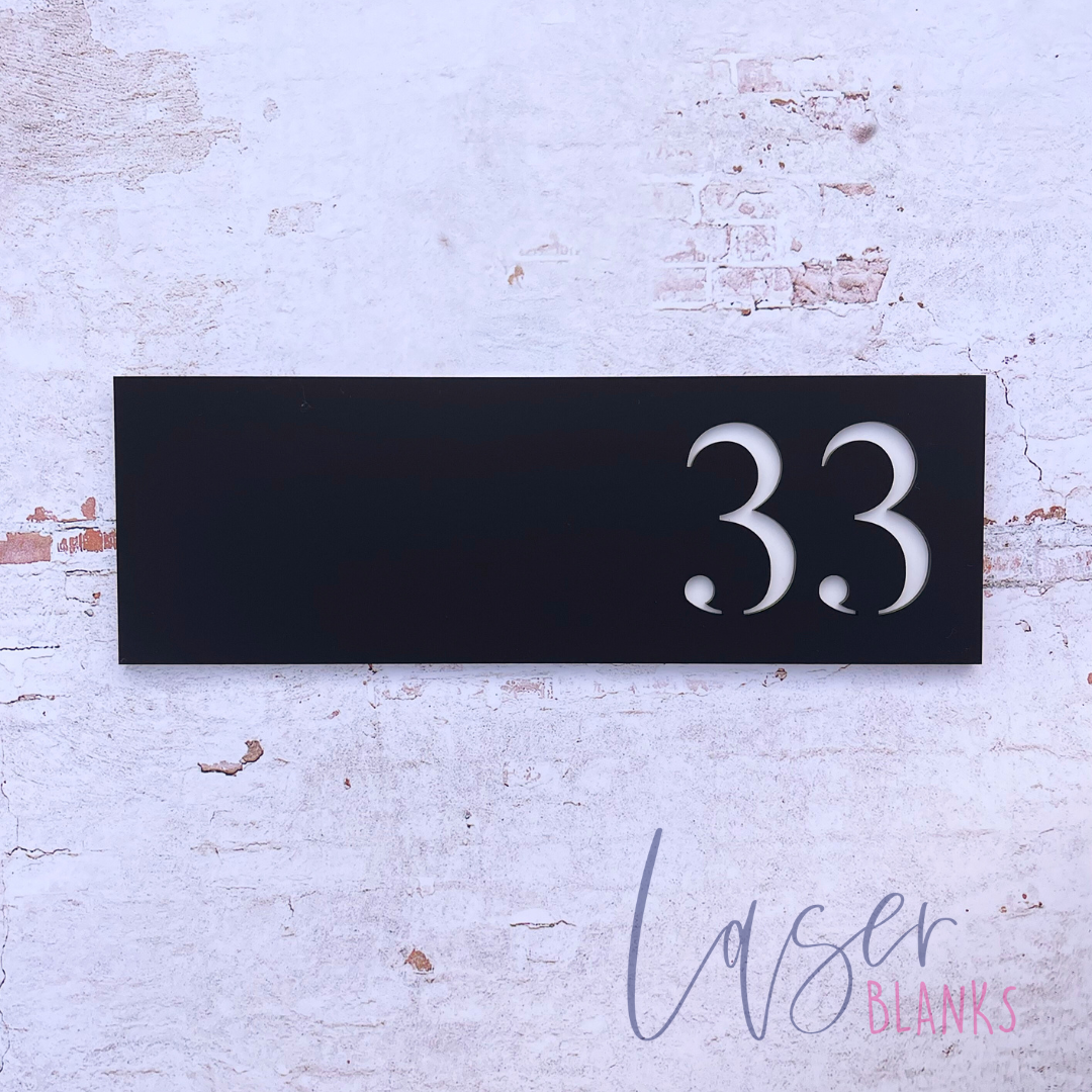 two-layer weatherproof house number sign for small spaces