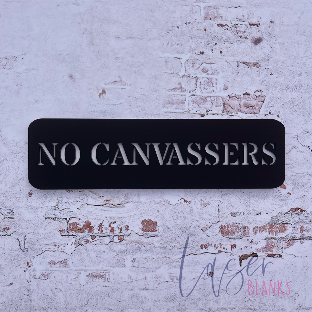 Slim acrylic house number sign – 200mm x 55mm