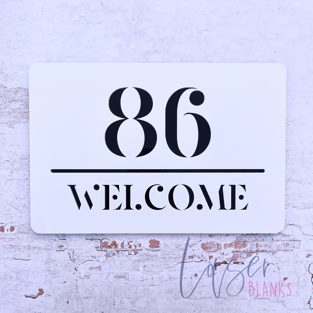 Customisable acrylic address sign – weatherproof design