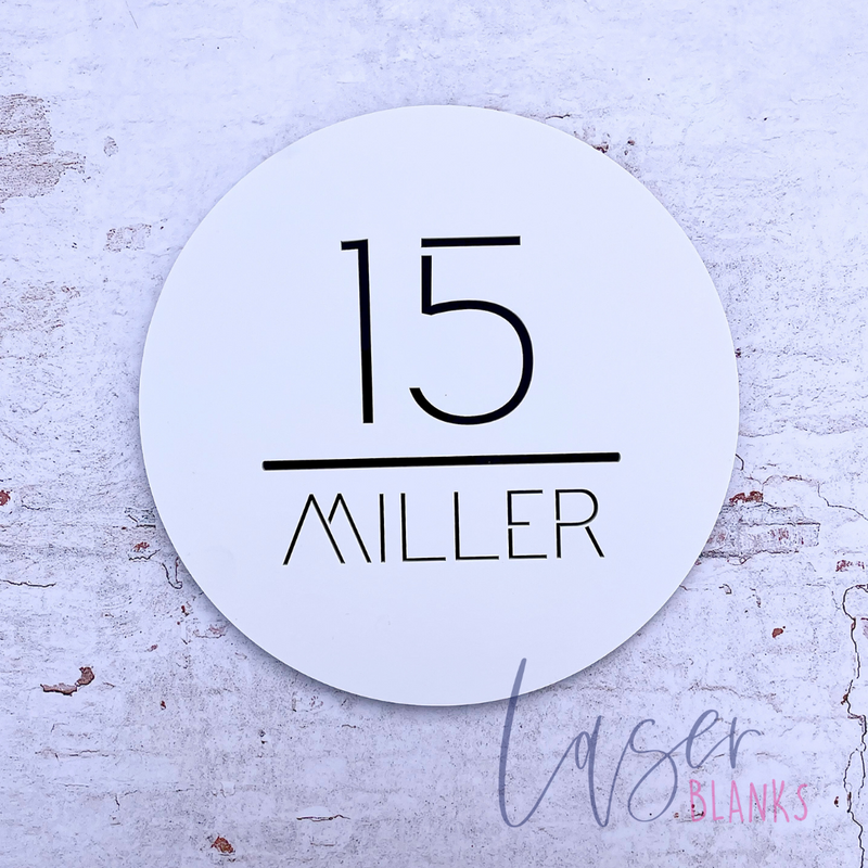 House Number | House Sign | 250mm Round