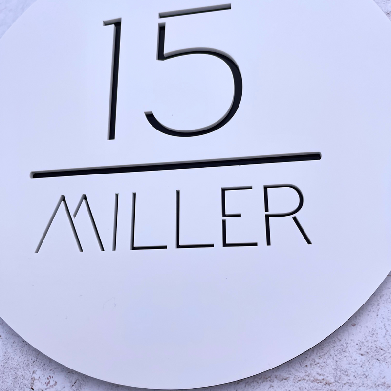 House Number | House Sign | 250mm Round