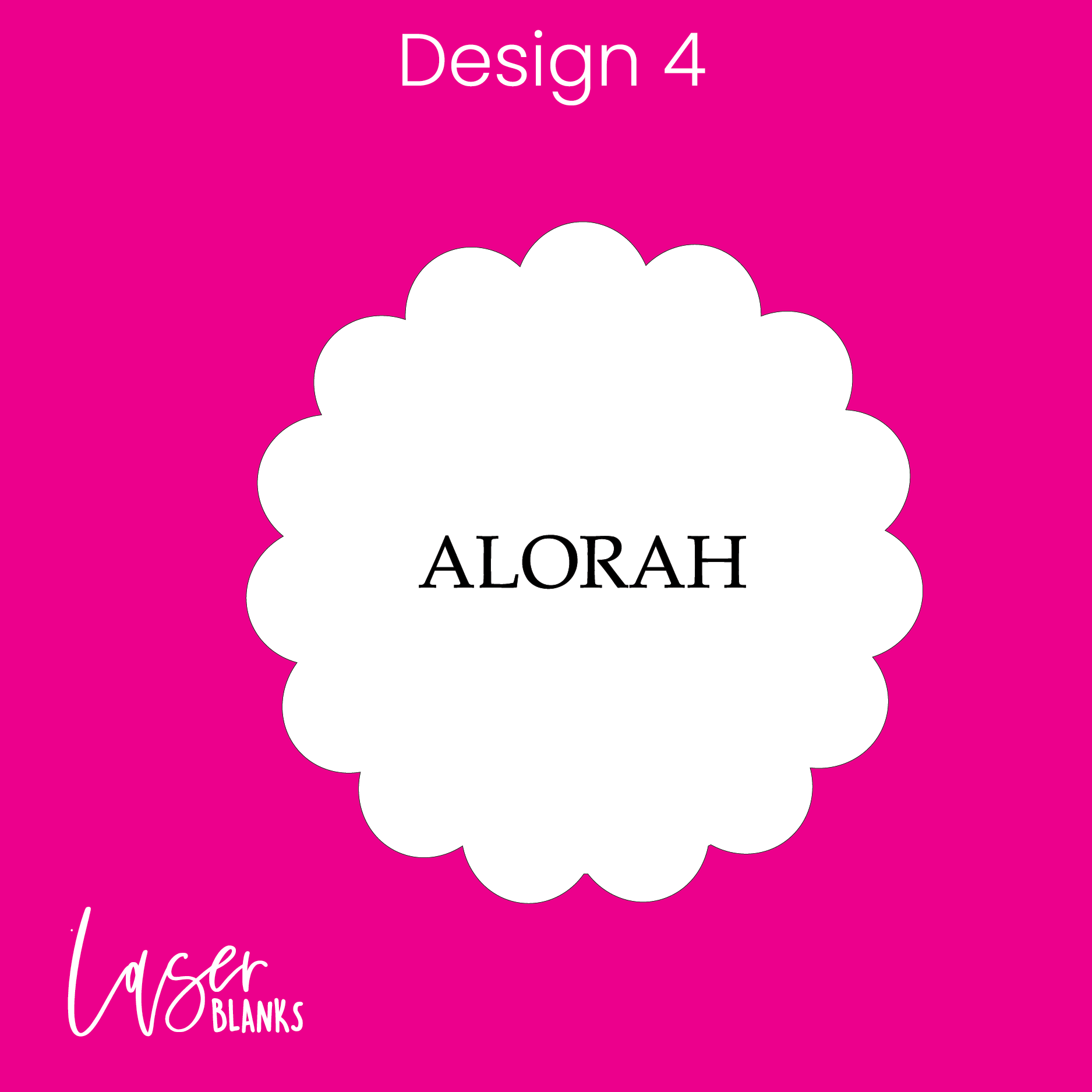 Scalloped Edge Round Acrylic Place Card – Mirror Gold Engraved

