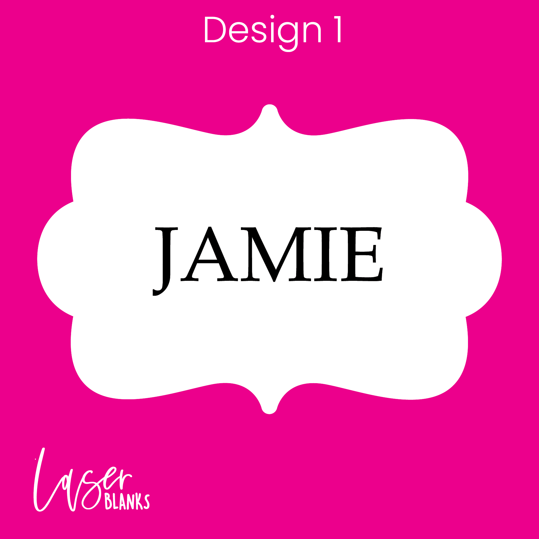 Plaque Style Acrylic Place Card – Engraved in Mirror Rose Gold

