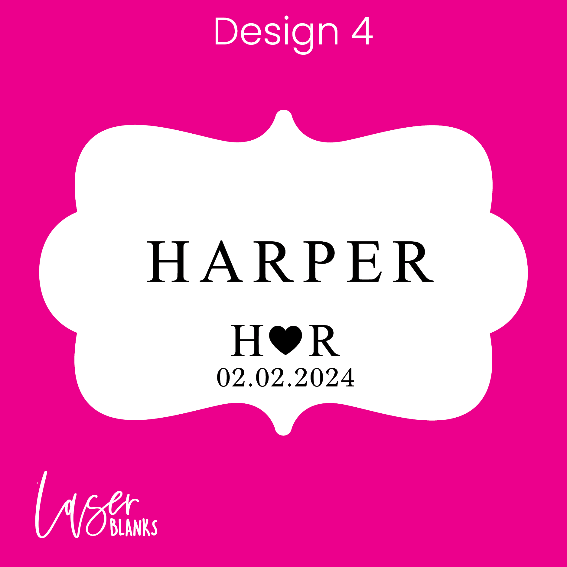 Traditional Name Tag  Acrylic – Custom Engraved

