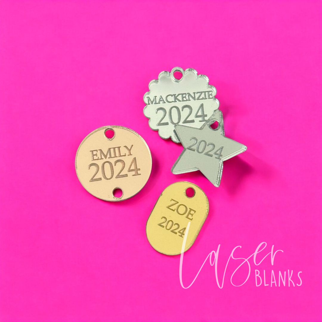 Ornament Tag | Engraved Year Tag | Bauble