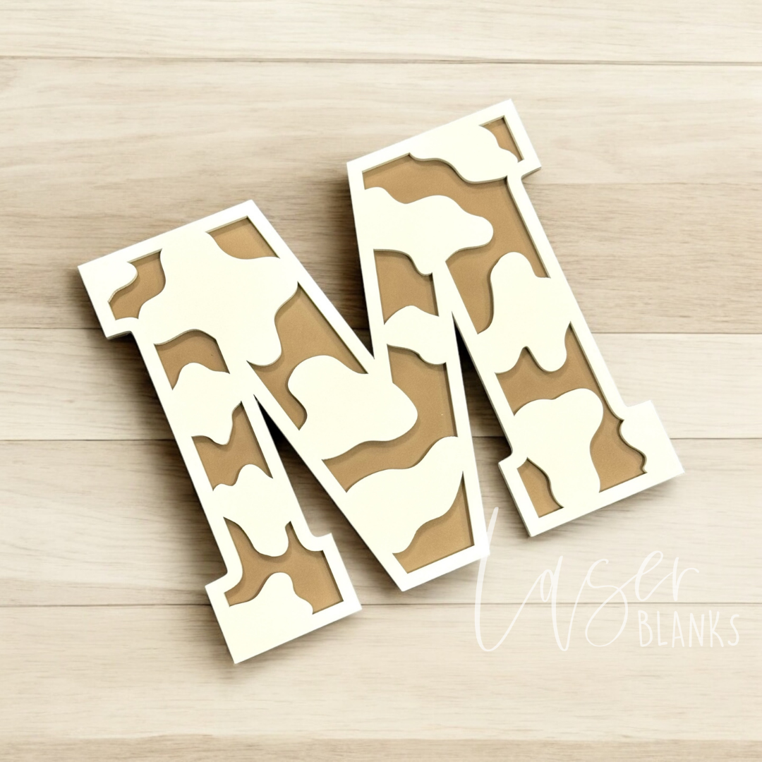 Cow Print Alphabet Letters