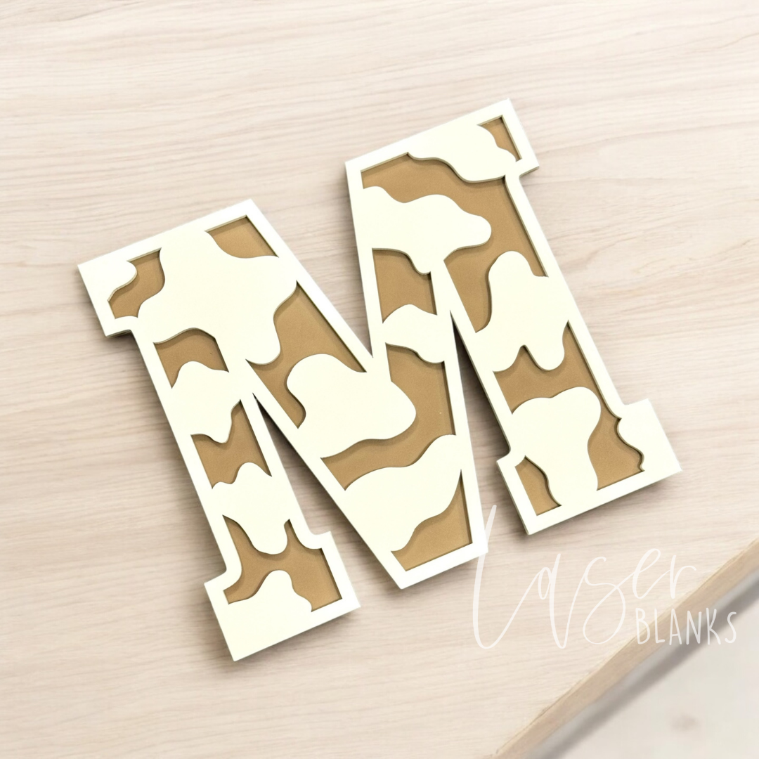 Cow Print Alphabet Letters