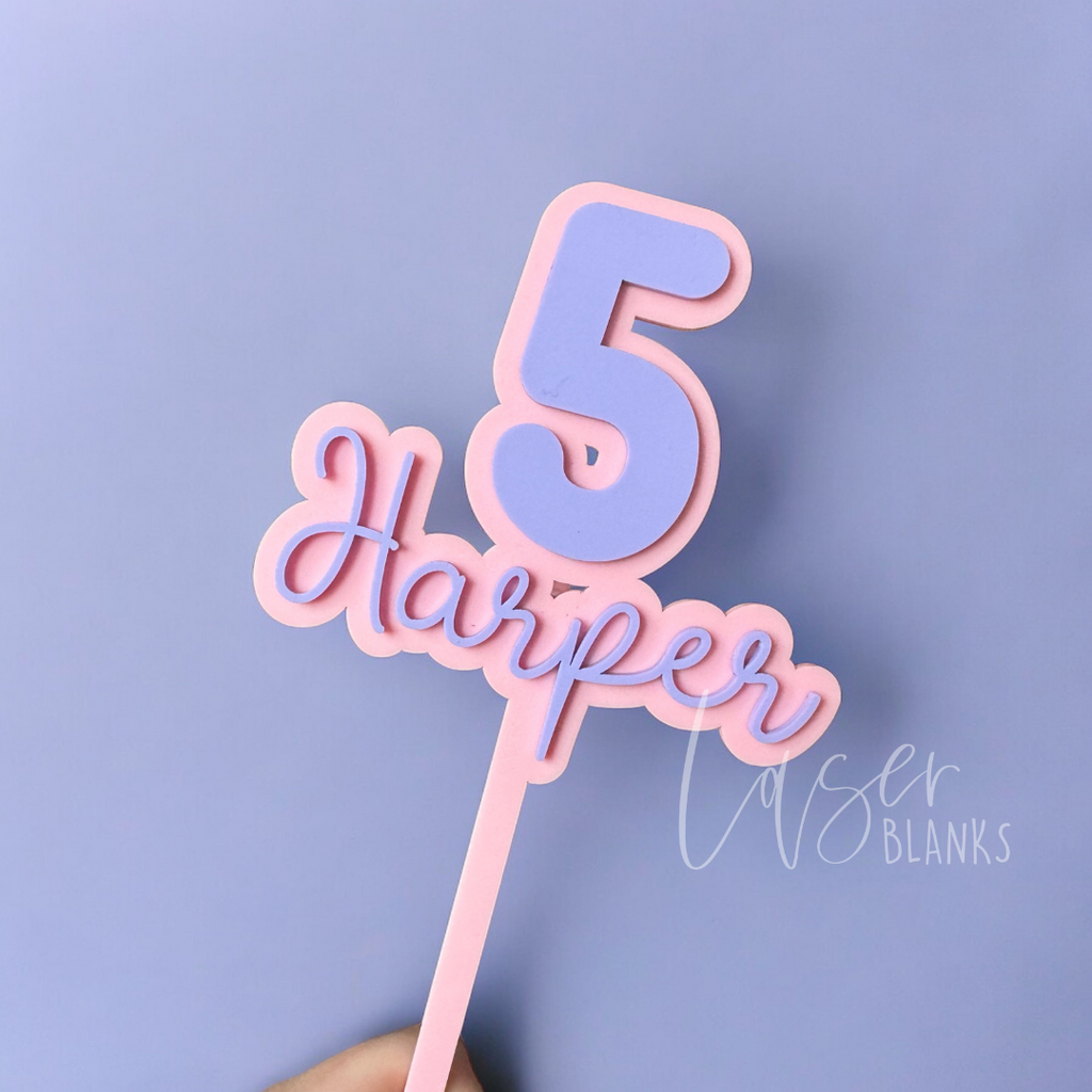 Single Name Number Cake Topper Custom Acrylic Birthday Topper single-name-number-cake-topper-custom-acrylic-birthday-topper