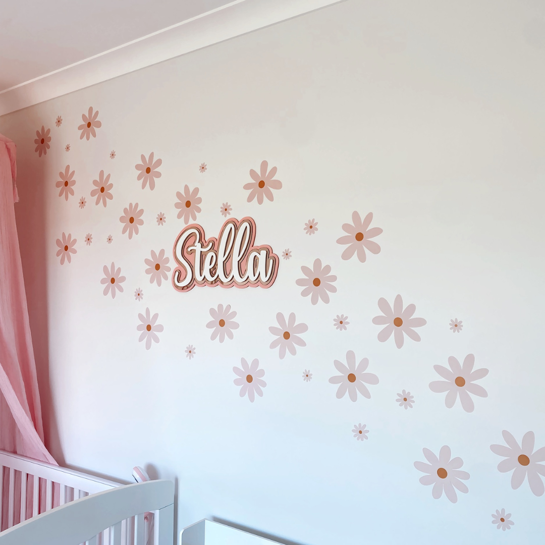 three layer acrylic word sign for business branding or party decor

