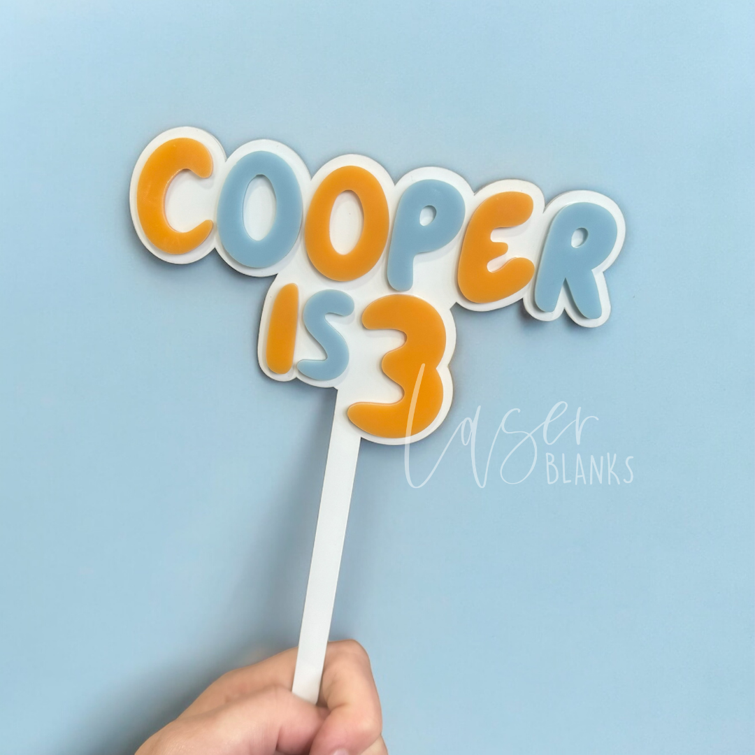 Bluey Style Cake Topper