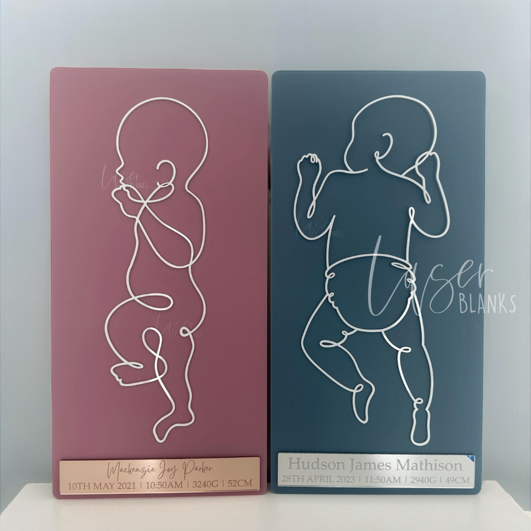 Baby 1:1 Line Art with Personalisation | Ready Made
