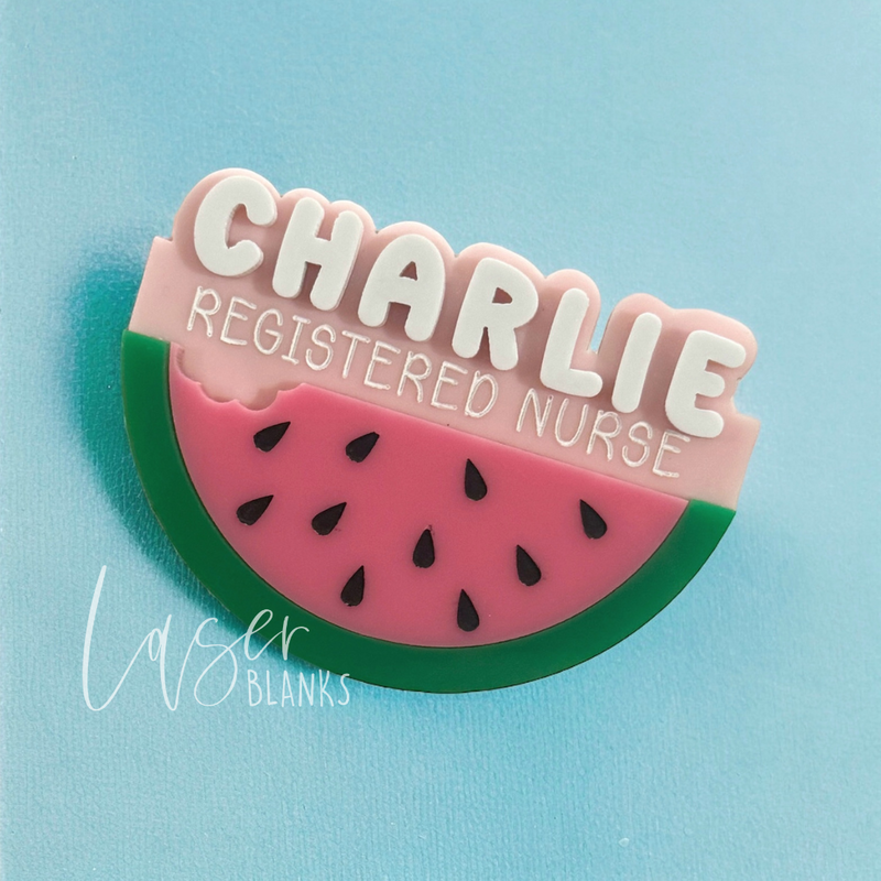Personalised Watermelon Badge | Occupation Badge
