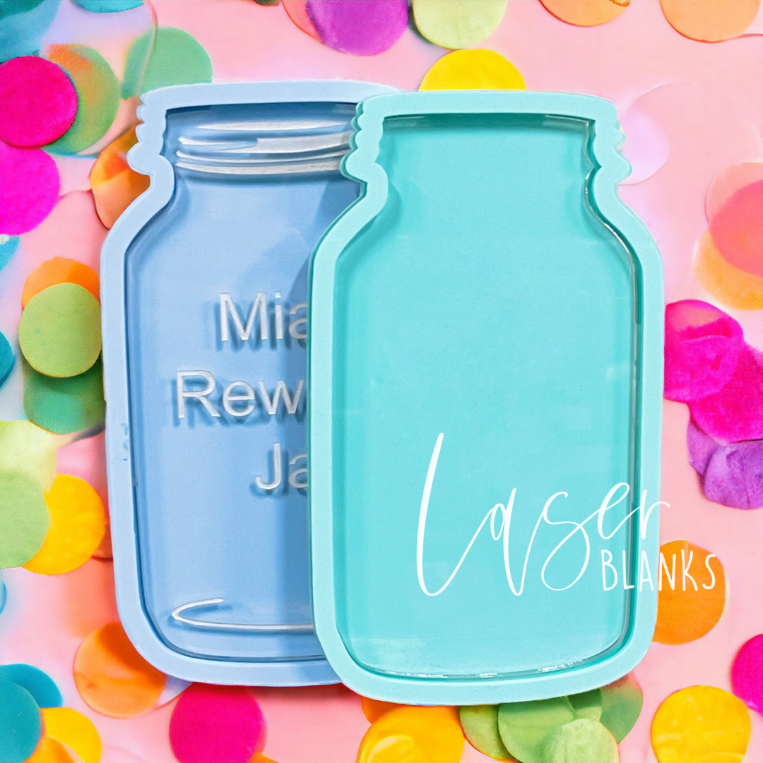 Reward jar craft kit with token slot and layered acrylic design