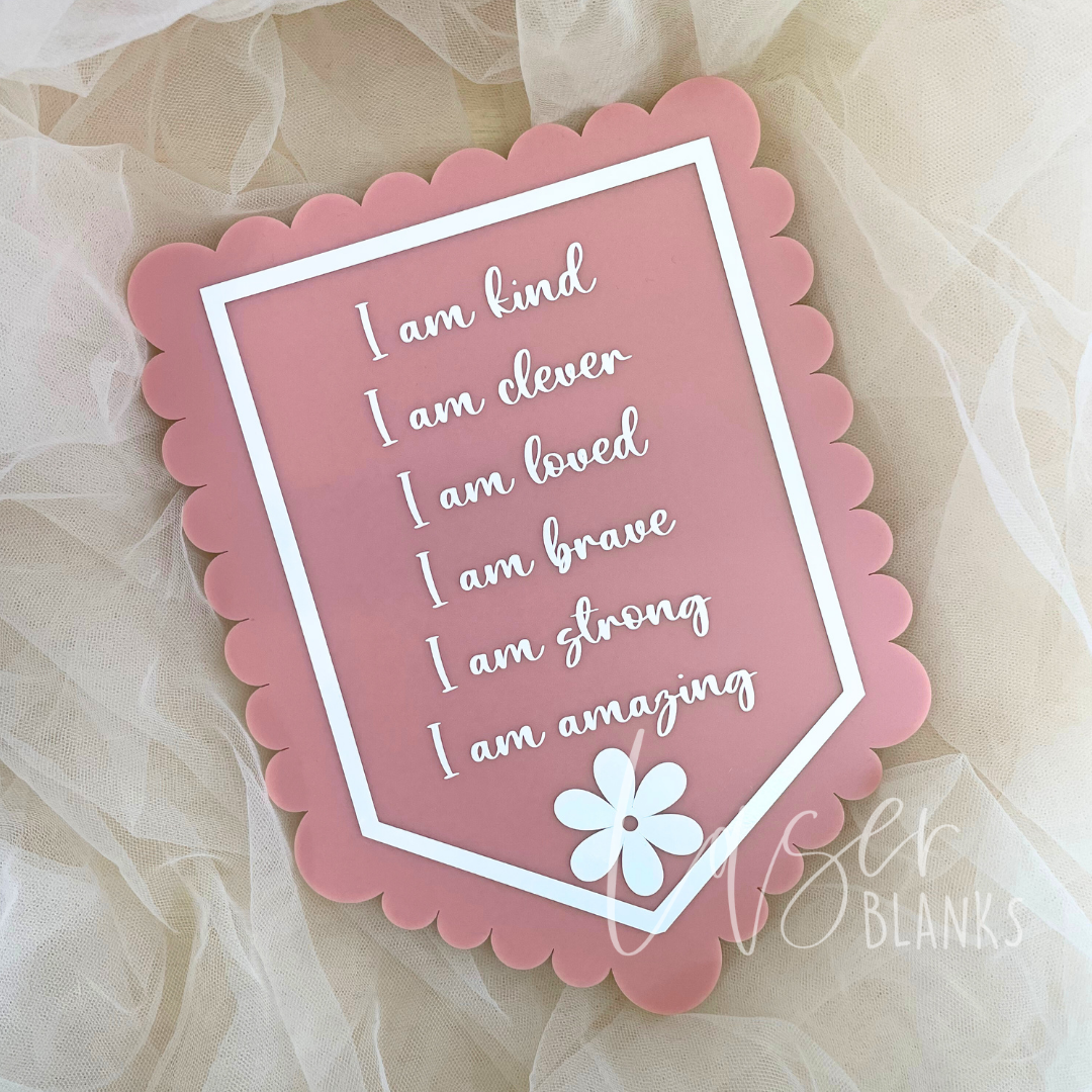 Cute scalloped bunting blank for vinyl and paint