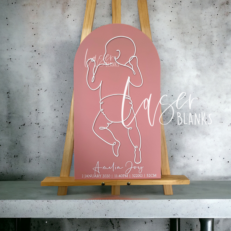Arch Back Board | Baby Plaque Blank