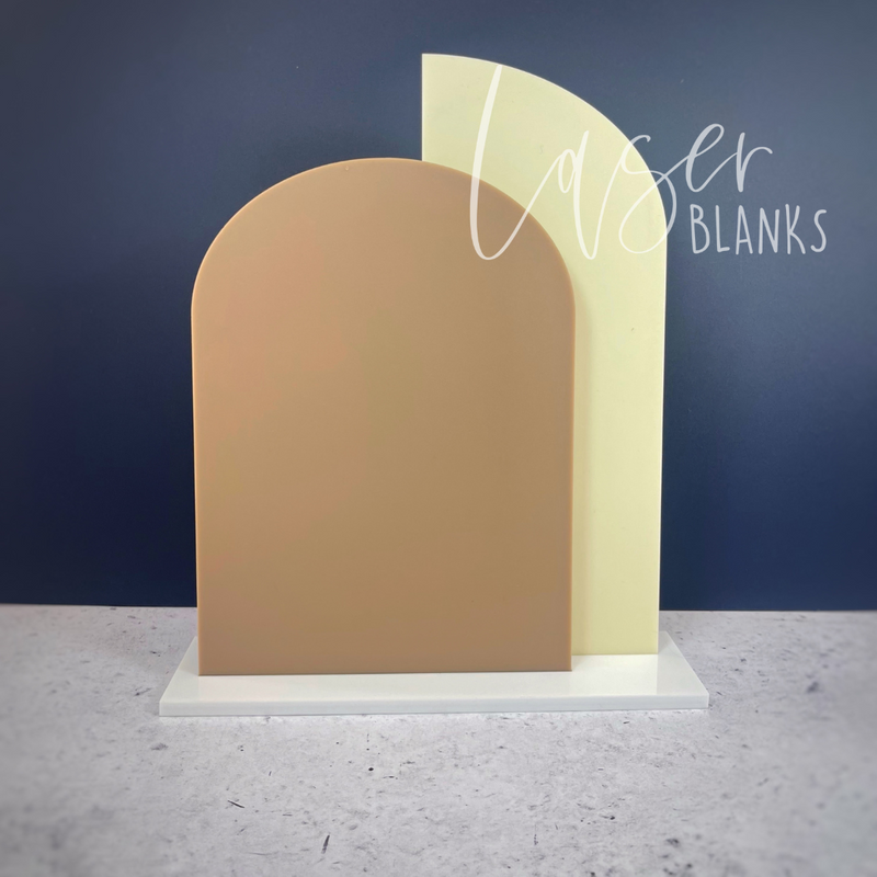 Double Slot Acrylic Base | Offset | Acrylic Blank