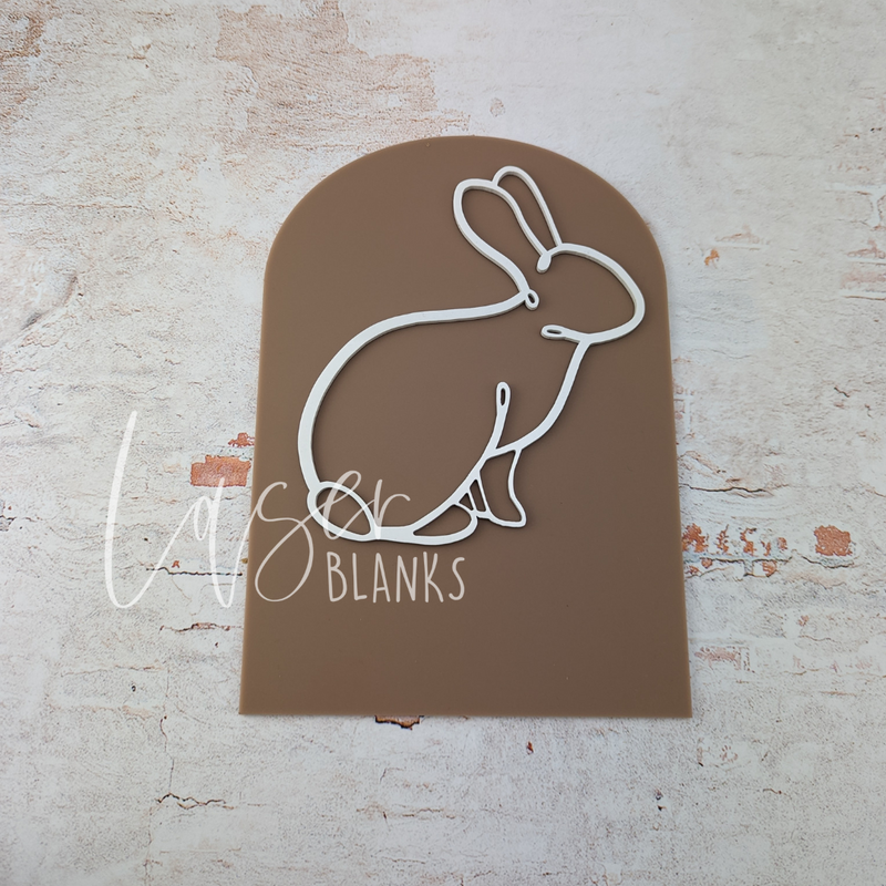 Bunny Line Art | Acrylic Blank