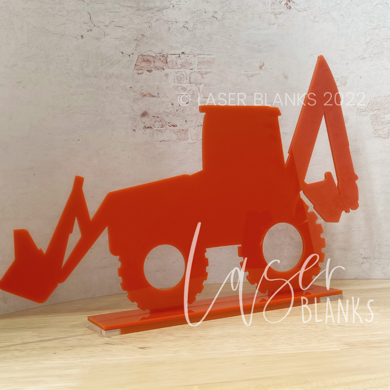 Digger Shape Sign and Stand | Blank Shape Sign