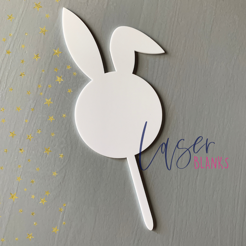 Round Bunny Ears Cake Topper