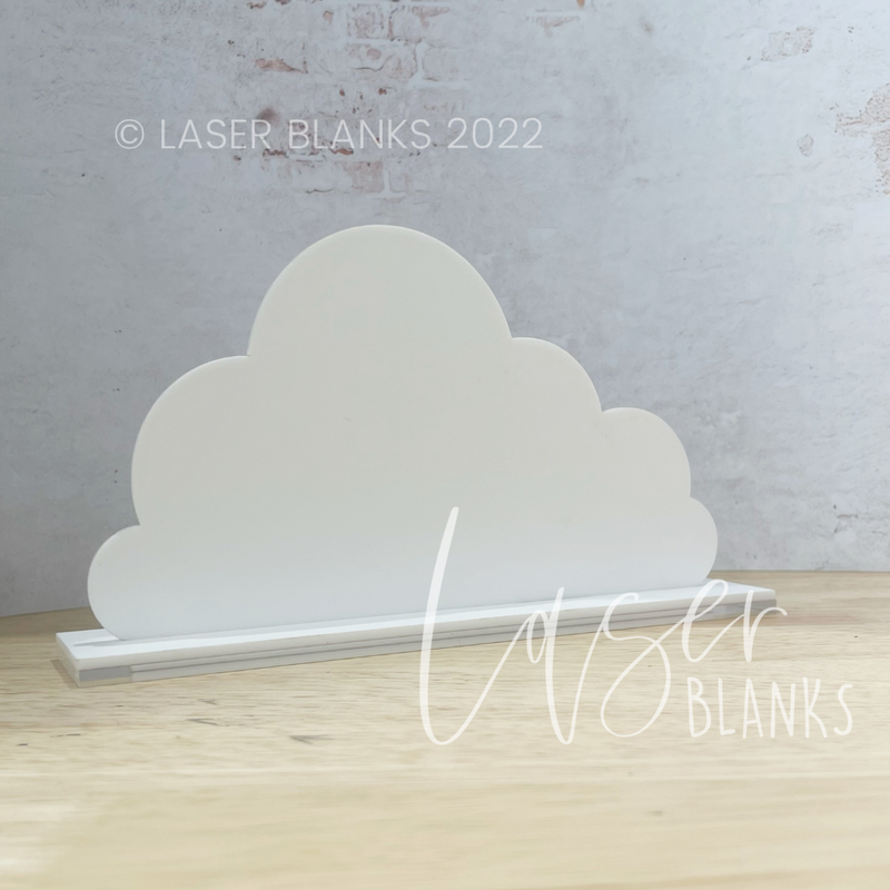 Cloud Shape Sign and Stand | Blank Shape Sign