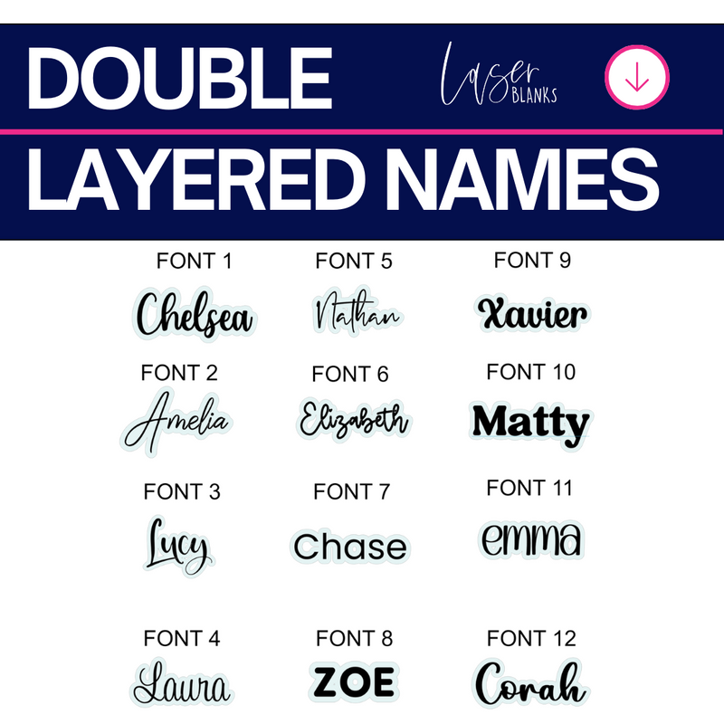 Double Layered Name Wall Plaque | Name Plaque