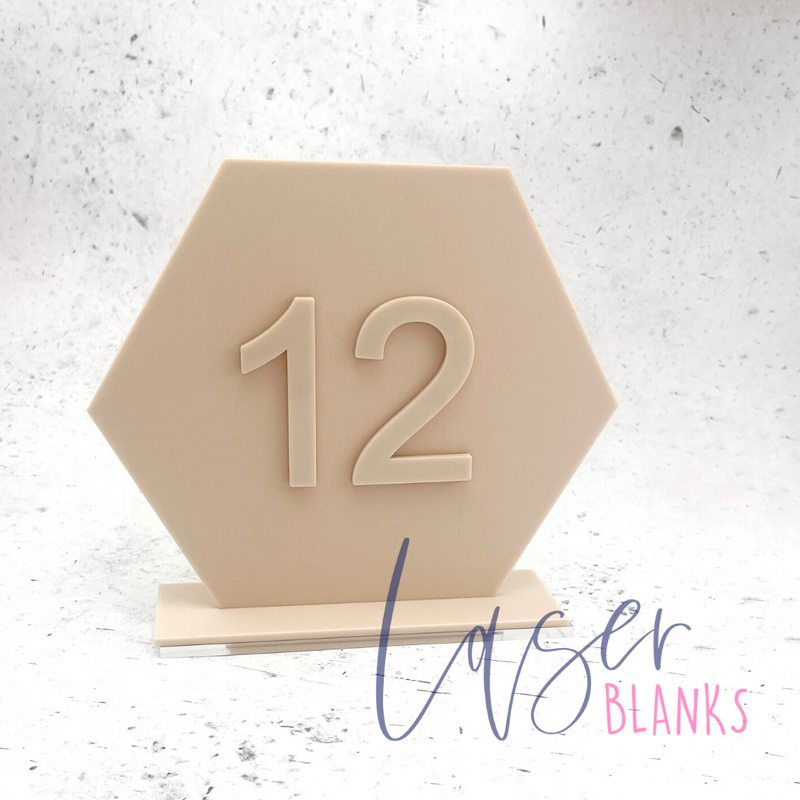 Hexagon Sign | Table Number | Colours