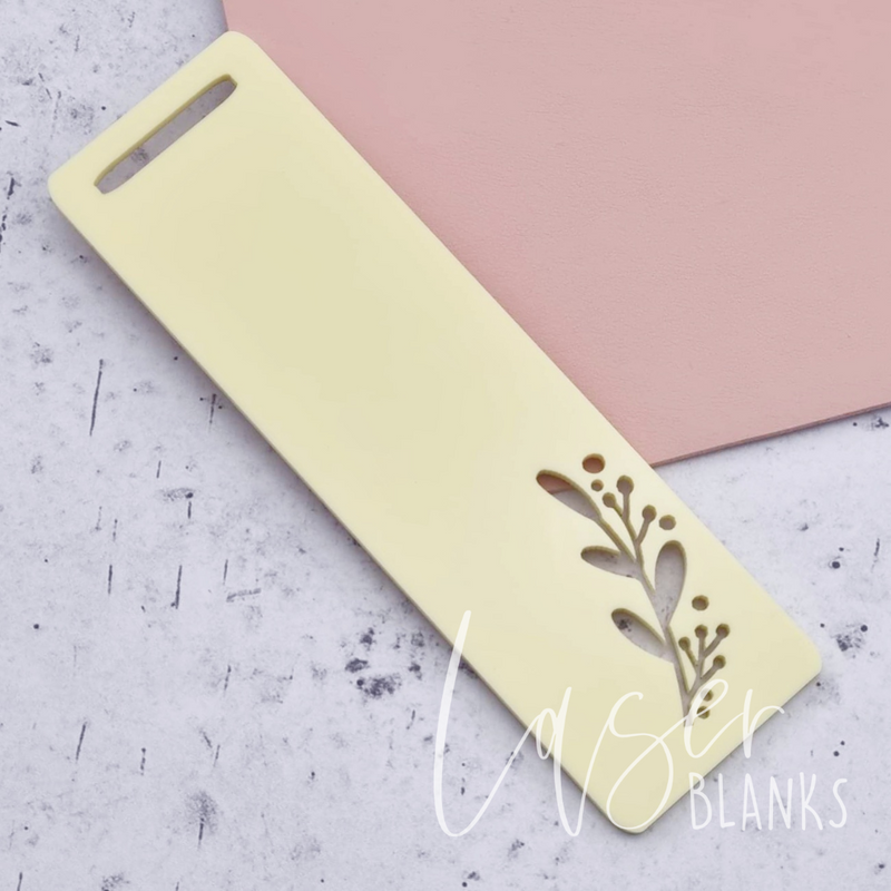 Floral Acrylic Bookmark 3mm | Slit