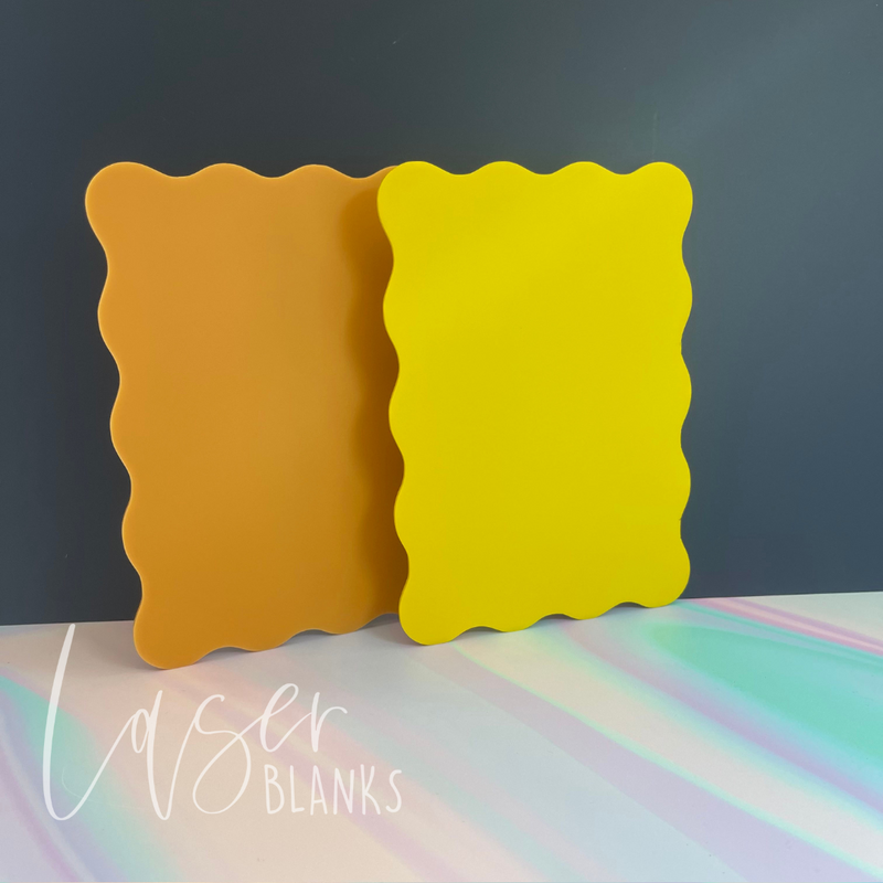 A4 Wavy Acrylic Blank Rectangle | 3mm