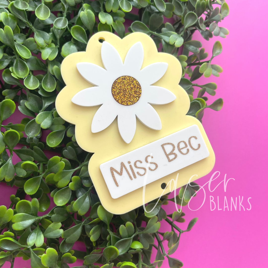 Daisy Lanyard Blank | Teacher Lanyard Blank