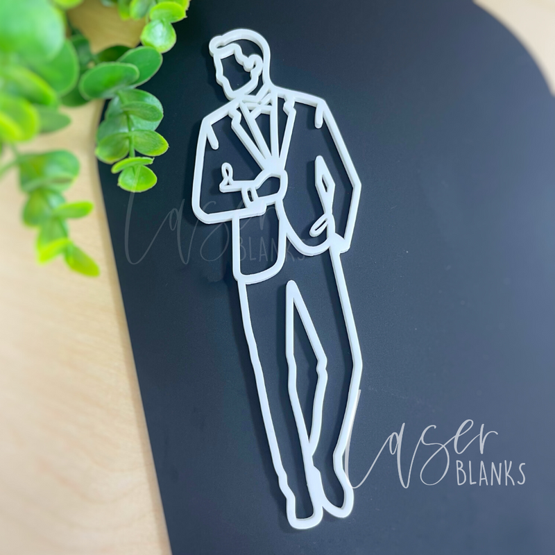 Groom Bow Tie | Wedding Line Art | Acrylic Blank