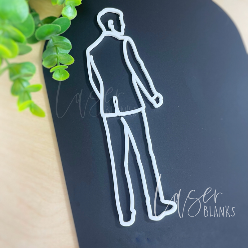 Groom Bow Tie | Wedding Line Art | Acrylic Blank