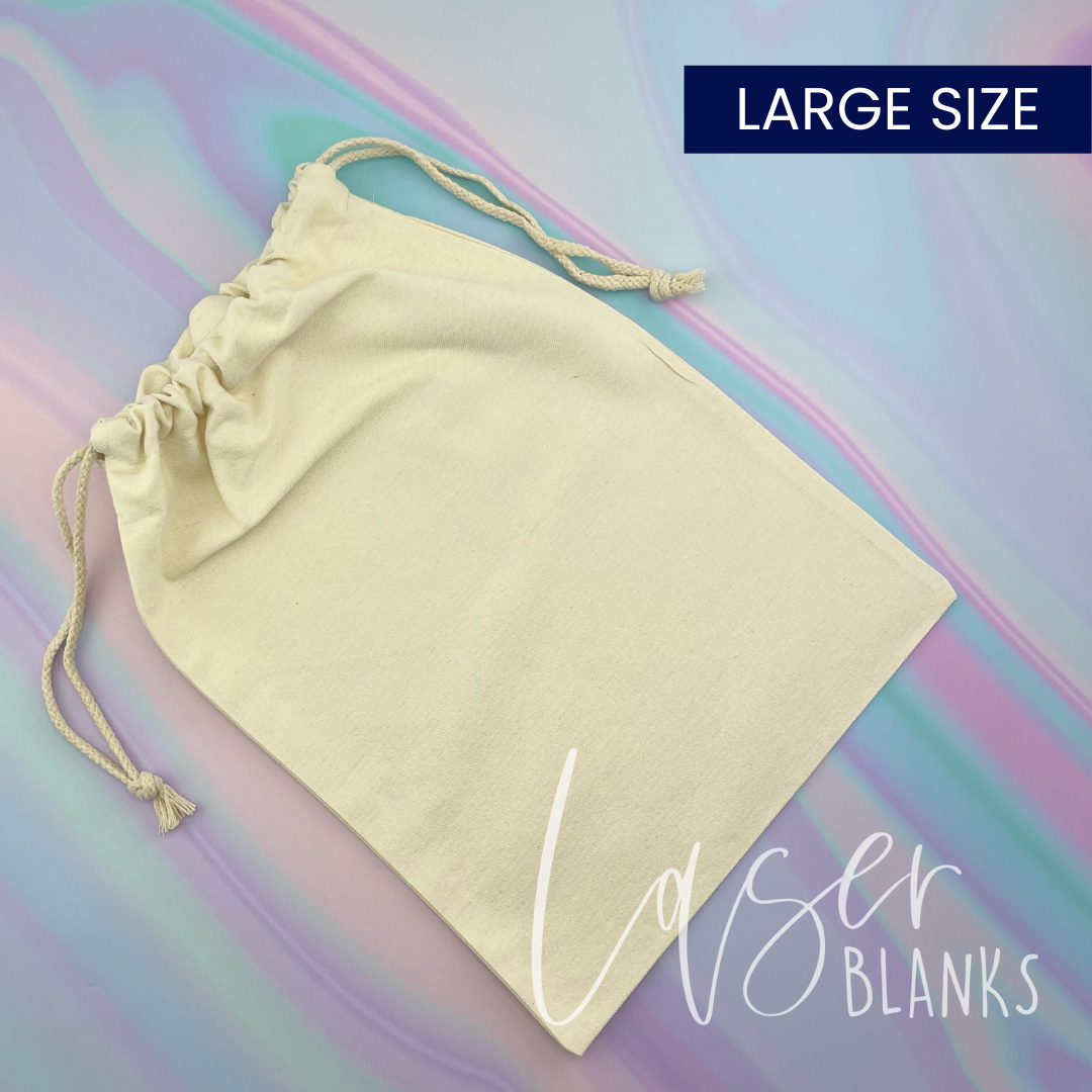 Drawstring Bags | Calico Bags | 3 Sizes