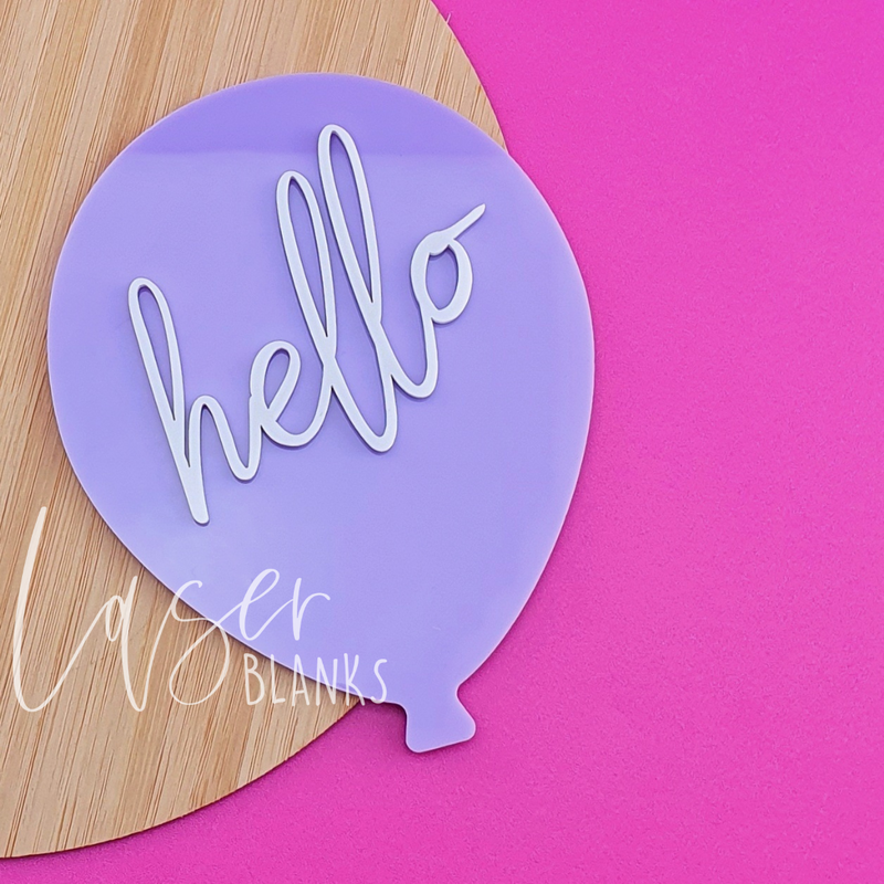 Announcement Balloon | Acrylic Craft Shape | 140mm | Acrylic Blank