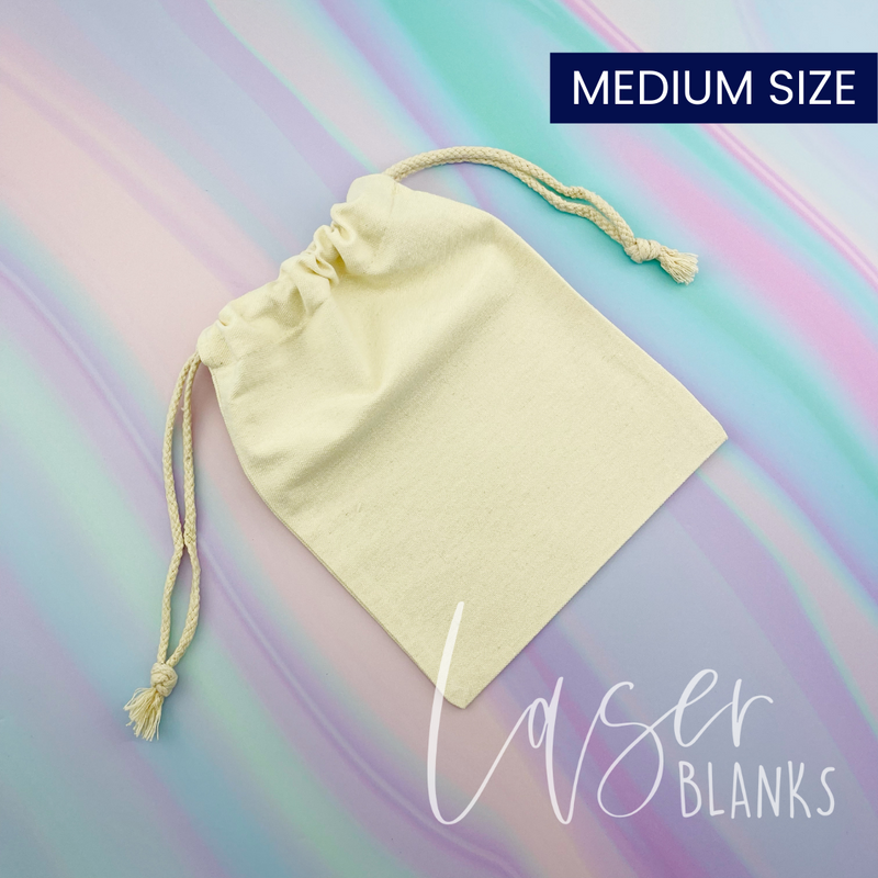 Drawstring Bags | Calico Bags | 3 Sizes