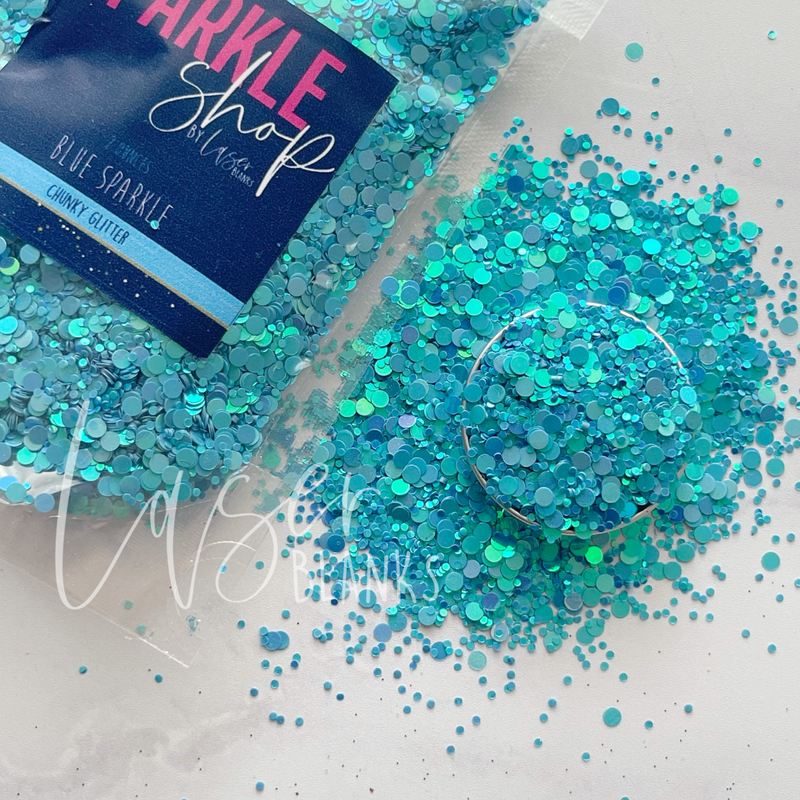 Blue Sparkle Chunky Glitter | 2oz | SPARKLE SHOP