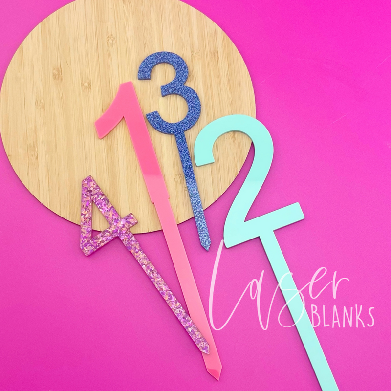 Cake Topper Numbers | Standard Size | Laser Cut