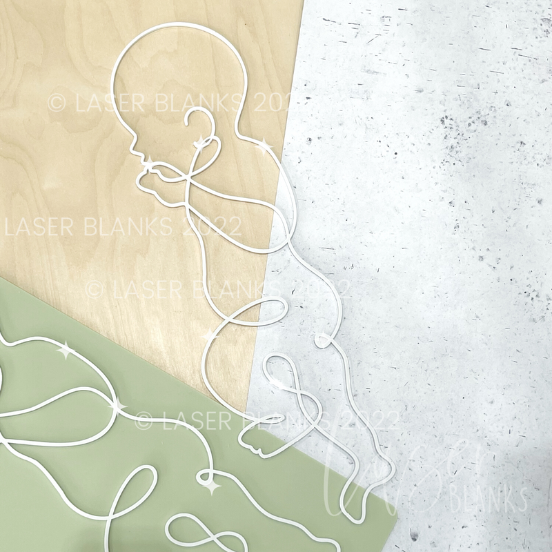 Baby Cut Out | Baby Plaque Length 1:1 Blank