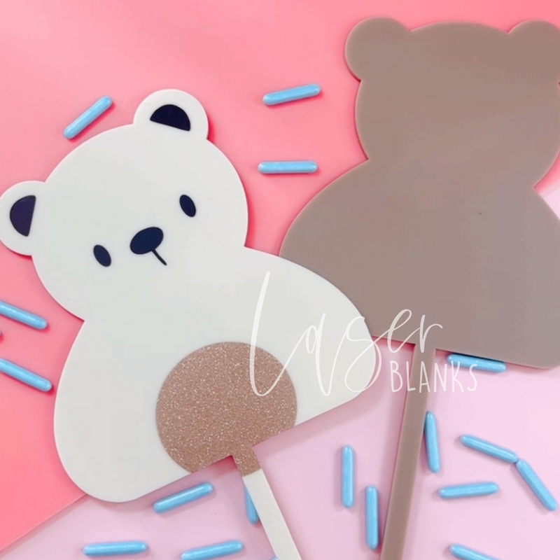 Teddy Cake Topper | Acrylic Cake Topper