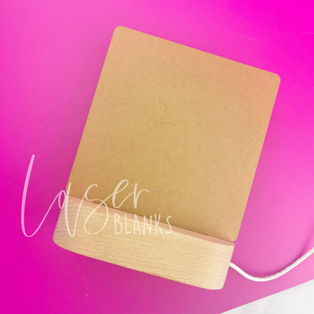 Square LED Light Insert | Acrylic Panel | Night Light Blank